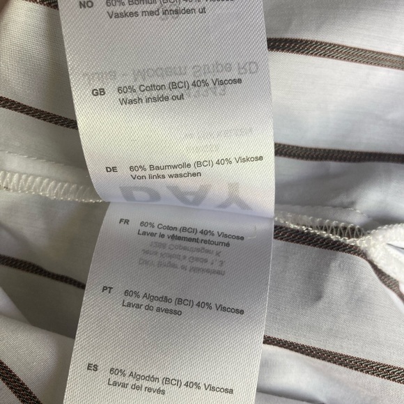 Day Birger et Mikkelsen Julia Modern Stripe Blouse Top Bright White  Brown - Picture 15 of 16